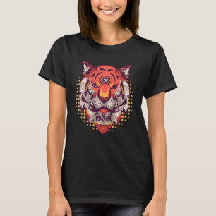 Cyborg Tiger Head Wilde Cat Tiger Graphic Tiger Fa T-shirt