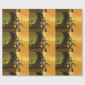 CYBORG TITAN, DESERT HYPERION Science Fiction Scif Cadeaupapier (Vlak)