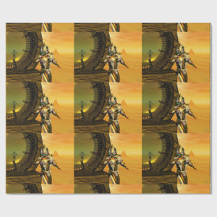 CYBORG TITAN, DESERT HYPERION Science Fiction Scif Cadeaupapier