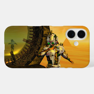 CYBORG TITAN, DESERT HYPERION Science Fiction Scif iPhone 16 Hoesje