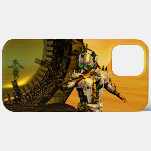 CYBORG TITAN, DESERT HYPERION Science Fiction Scif Case-Mate iPhone Case (Achterkant (horizontaal))