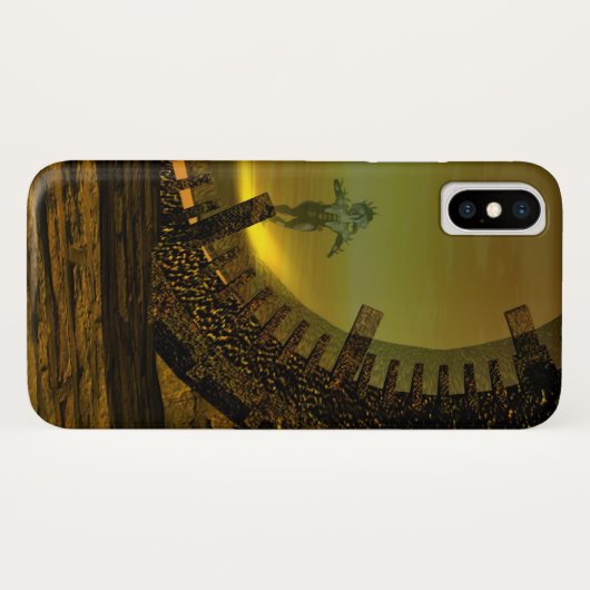 CYBORG TITAN, DESERT HYPERION Science Fiction Scif Case-Mate iPhone Case (Achterkant (horizontaal))