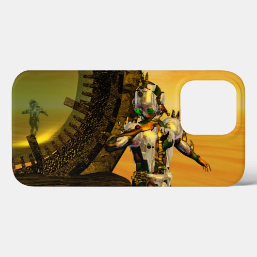 CYBORG TITAN, DESERT HYPERION Science Fiction Scif Case-Mate iPhone Case (Achterkant (horizontaal))