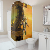 CYBORG TITAN, DESERT HYPERION Science Fiction Scif Douchegordijn (In situ)