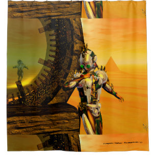 CYBORG TITAN, DESERT HYPERION Science Fiction Scif Douchegordijn