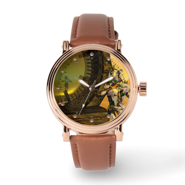 CYBORG TITAN, DESERT HYPERION Science Fiction Scif Horloge (Voorkant)