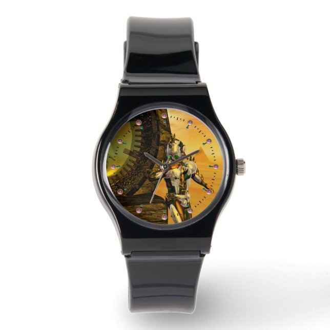 CYBORG TITAN, DESERT HYPERION Science Fiction Scif Horloge (Voorkant)