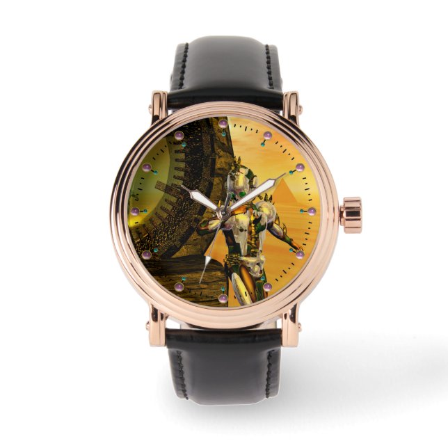 CYBORG TITAN, DESERT HYPERION Science Fiction Scif Horloge (Voorkant)