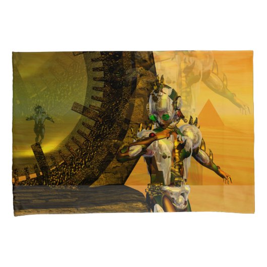 CYBORG TITAN, DESERT HYPERION Science Fiction Scif Kussensloop (Voorkant-Rechts)