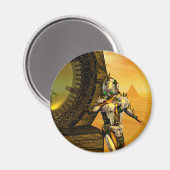 CYBORG TITAN IN DESERT OF HYPERION Science Fiction Magneet (Voorkant / Achterkant)