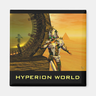 CYBORG TITAN IN DESERT OF HYPERION Science Fiction Magneet
