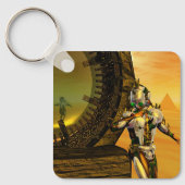 CYBORG TITAN IN DESERT OF HYPERION Science Fiction Sleutelhanger (Voorkant)