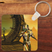 CYBORG TITAN IN DESERT OF HYPERION Science Fiction Sleutelhanger (Achterkant)