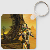 CYBORG TITAN IN DESERT OF HYPERION Science Fiction Sleutelhanger (Achterkant)
