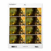 CYBORG TITAN IN HYPERION DESERT Sci-Fi Etiket (Full Sheet)