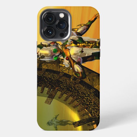 CYBORG TITAN,WOESTIJN HYPERION Sciencefiction Scif iPhone Hoesje (Achterkant)