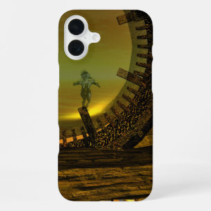 CYBORG TITAN,WOESTIJN HYPERION Sciencefiction Scif iPhone 16 Plus Hoesje