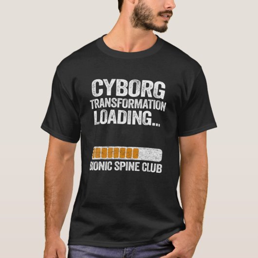 Cyborg Transformation Spinal Fusion Back Chirurgis T-shirt (Voorkant)