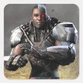 Cyborg Vierkante Sticker (Voorkant)