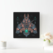 Cyborg Vierkante Wandklok (Huis)