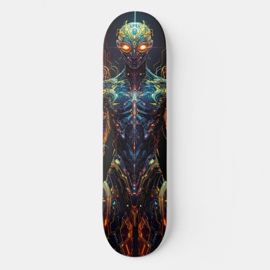 Cyborg Warrior Persoonlijk Skateboard (Voorkant)