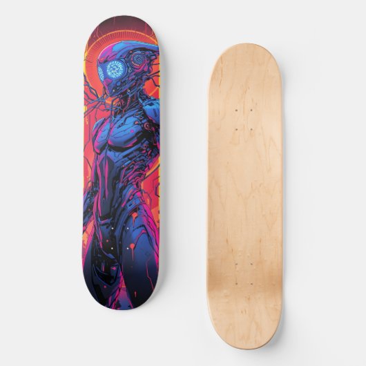 Cyborg Warrior Persoonlijk Skateboard (Voorkant)