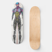 Cyborg Warrior Persoonlijk Skateboard (Voorkant)