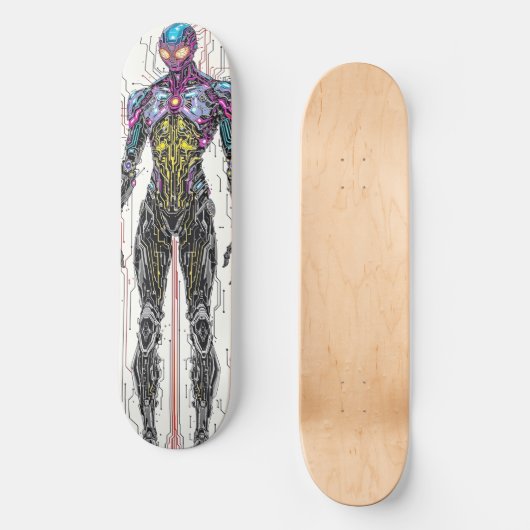 Cyborg Warrior Persoonlijk Skateboard (Voorkant)