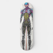 Cyborg Warrior Persoonlijk Skateboard (Voorkant)
