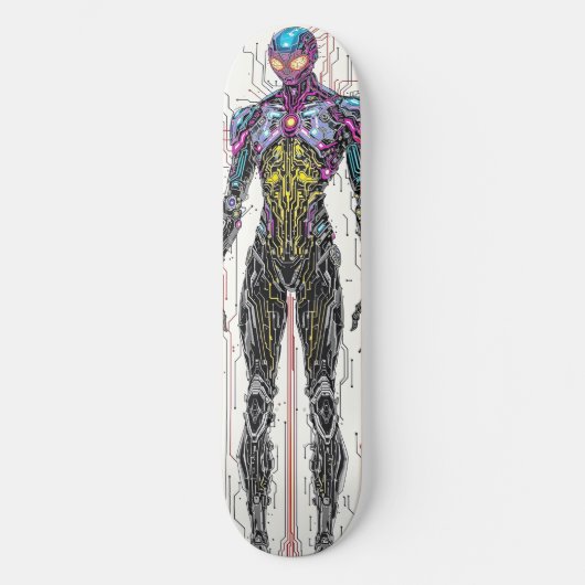 Cyborg Warrior Persoonlijk Skateboard (Voorkant)