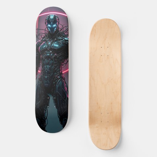Cyborg Warrior Persoonlijk Skateboard (Voorkant)