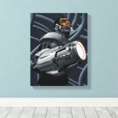 Cyborg & Weapon Bust Canvas Afdruk (Insitu (Houten vloer))
