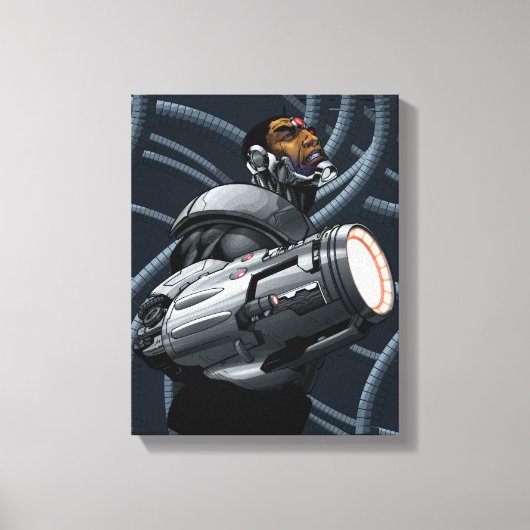 Cyborg & Weapon Bust Canvas Afdruk (Voorkant)