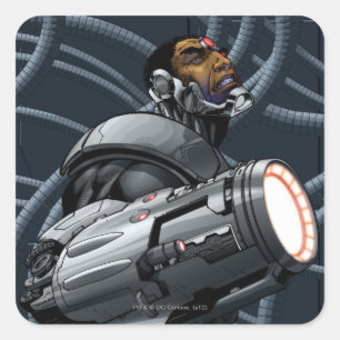 Cyborg & Weapon Bust Vierkante Sticker