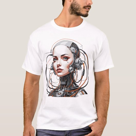 Cyborg weiblich t-shirt (Voorkant)
