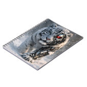 Cyborg witte tijger notitieboek (Linkerzijde)