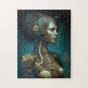 Cyborg Woman Fantasy Sci-Fi Art Legpuzzel