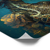 Cyborg Woman Fantasy Sci-Fi Art Poster (Hoek)