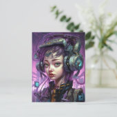 Cyborg Woman Science Briefkaart (Staand voorkant)