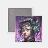 Cyborg Woman Science Magneet (Voorkant / Achterkant)