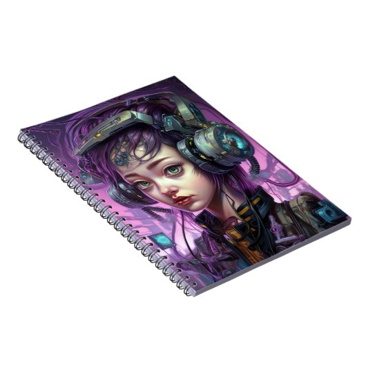 Cyborg Woman Science Notitieboek (Rechterzijde)