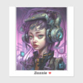Cyborg Woman Science Sticker (Vel)