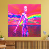 Cyborgmasker Canvas Afdruk (Insitu (Woonkamer))