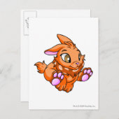 Cybunny Oranje Briefkaart (Voorkant / Achterkant)