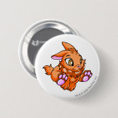 Cybunny Oranje Ronde Button 5,7 Cm (Voorkant /achterkant)