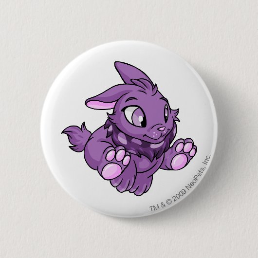 Cybunny Paars Ronde Button 5,7 Cm (Voorkant)