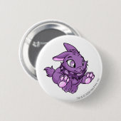 Cybunny Paars Ronde Button 5,7 Cm (Voorkant /achterkant)