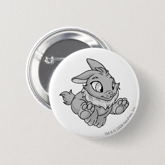 Cybunny Silver Ronde Button 5,7 Cm (Voorkant /achterkant)