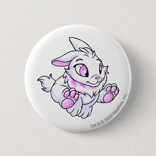 Cybunny White Ronde Button 5,7 Cm (Voorkant)