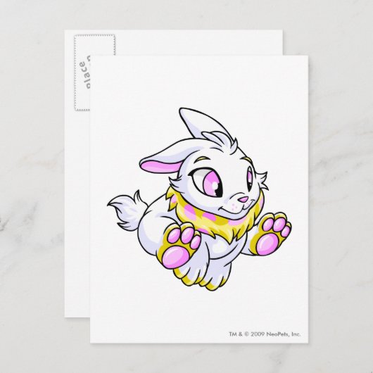 Cybunny Yellow Briefkaart (Voorkant / Achterkant)